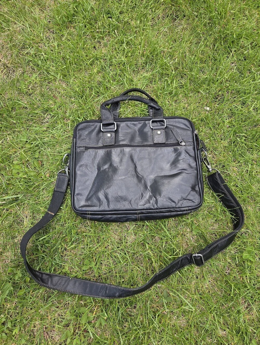 Jack Georges Voyager Professional Leather Briefcase - Black